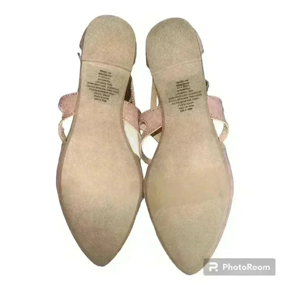 Lauren Conrad Mauve Strappy Pointed Toe Flat Shoes, Size 9 - Picture 5 of 5